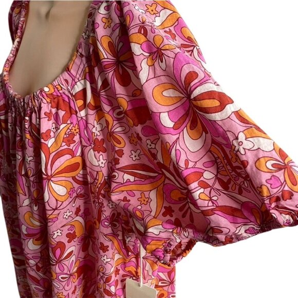 ana Womens Mini Off the Shoulders Floral Dress Pink Plus Size 3x New c - Picture 6 of 8